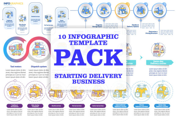 Delivery Business Infographic Templates Graphics Review