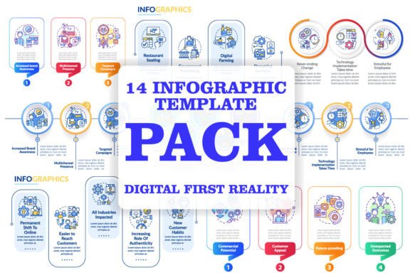 Digital First Infographic Template Set: Graphics Review