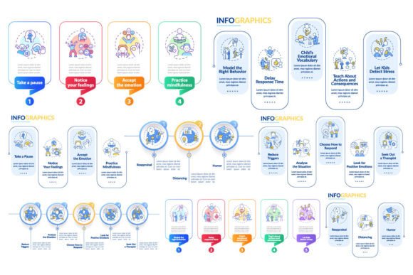 Emotional Regulation Infographic Set: Graphics Review