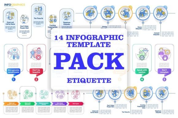 Etiquette Categories Infographic Set: Graphics Review