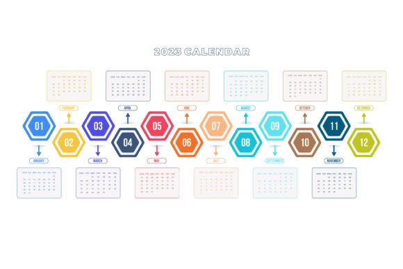 New Year 2023 Infographic Calendar: Graphics Review