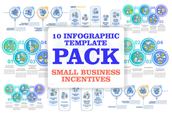 Small Business Infographic Template Set: Graphics Review