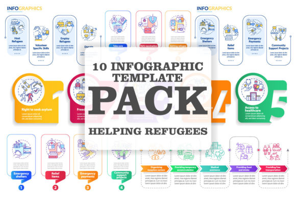Supporting Refugees Infographic Template Graphics Review
