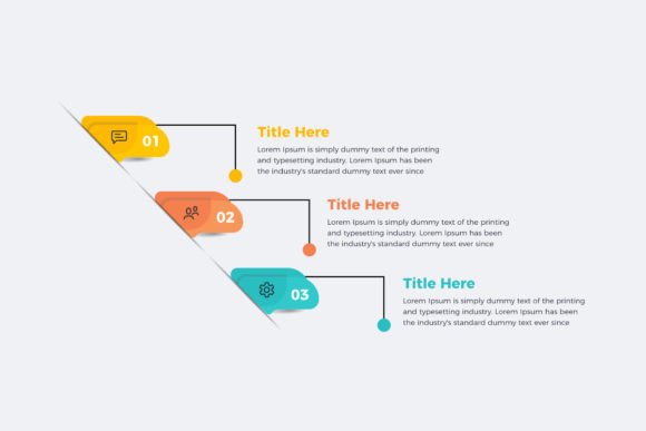 Three Steps Infographic Presentation: Graphics Review
