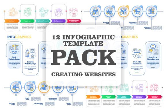 Website Infographic Graphics for Editorial Content